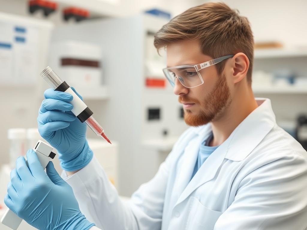 blood test in the laboratoryфото