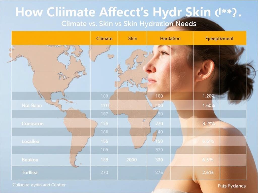     How Climate Affects Your Skin’s Hydration Needs. Summary Table: Climate vs. Skin Hydration Needs