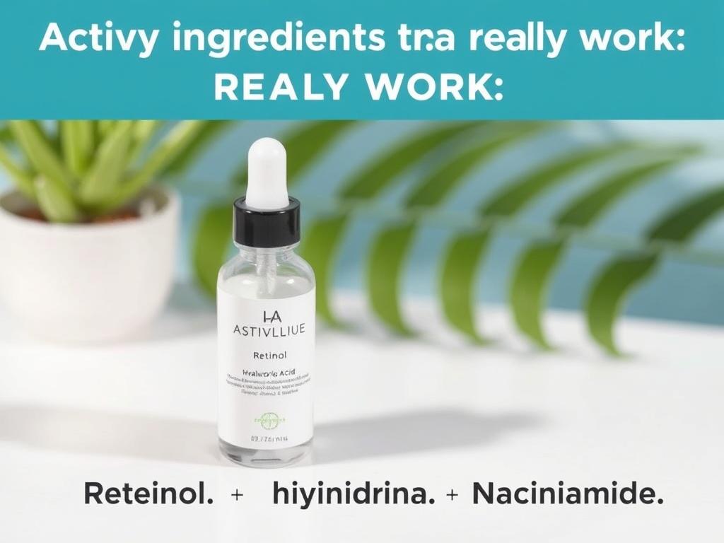     Ingredientes activos que realmente funcionan: Retinol, Ácido Hialurónico, Niacinamida.. Conclusión